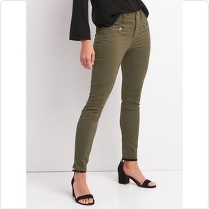 Gap 1969 Always Skinny Jeans Utility Olive Green Size 24 Low Rise